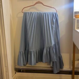 Blue Long Asymmetrical Skirt